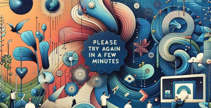 Please try again in a few minutes.